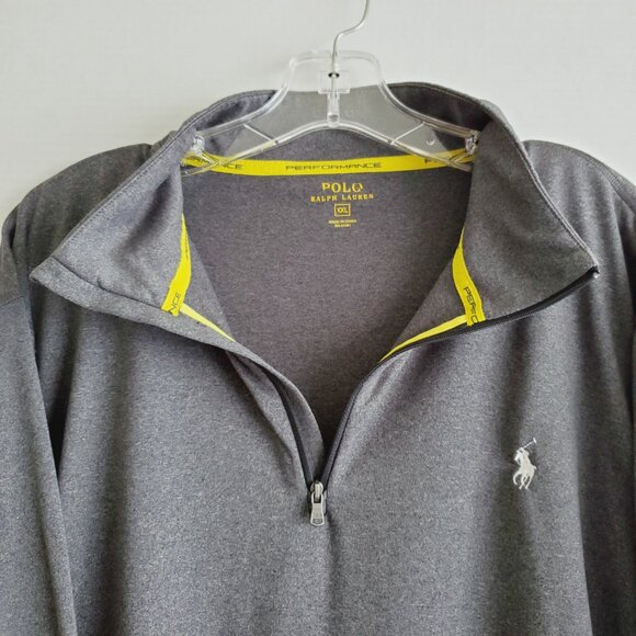 Polo Ralph Lauren Performance Quarter Zip Pullover Men XXL Gray Wicking Tech - Picture 5 of 11